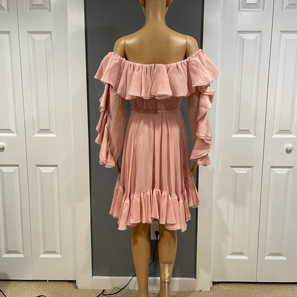 Giambattista Valli Frilled Silk Off-the-Shoulder Dress - Picture 13 of 16